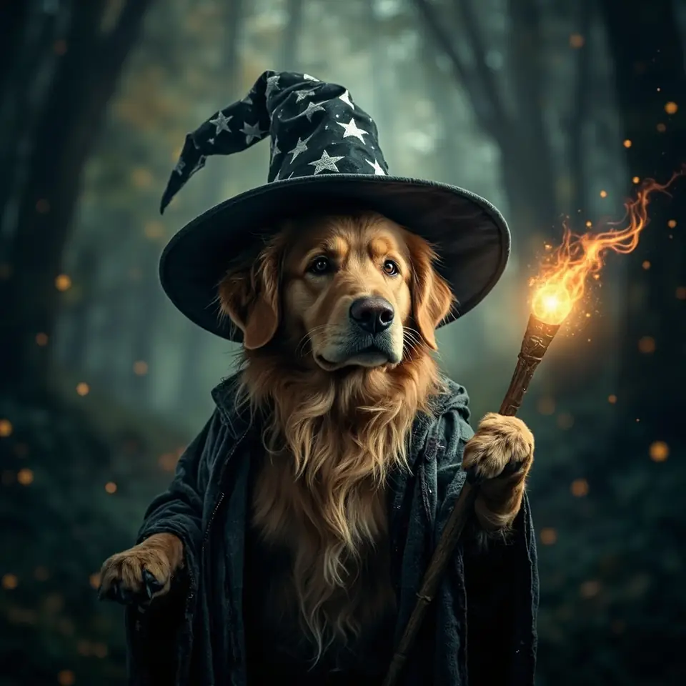 AI pet portrait example 4 โ PawDressed